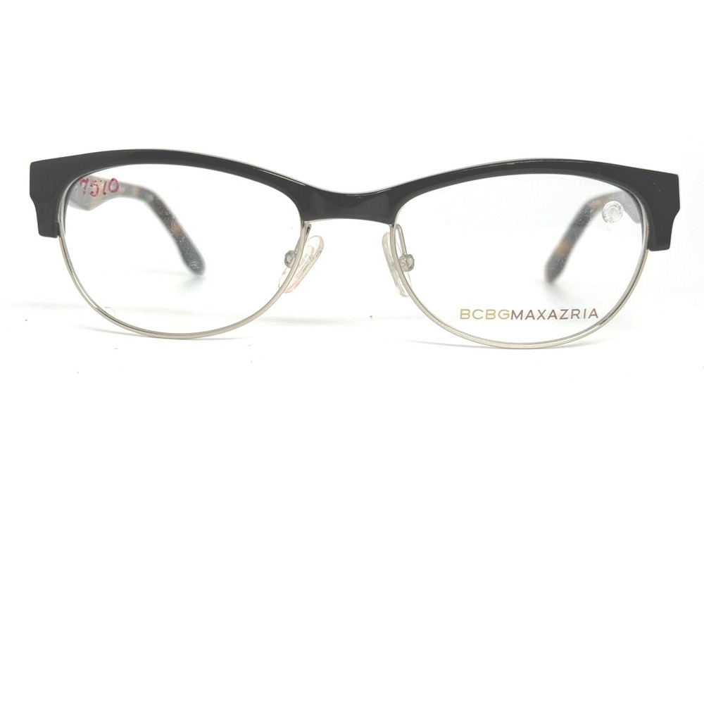 BCBGMAXAZRIA Bruna Eyeglasses Black Tortoise Shell Half Rim Women